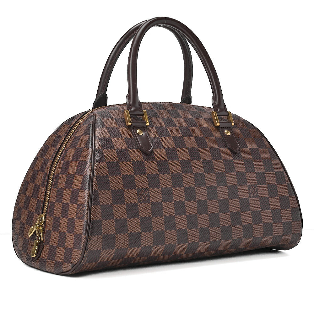 LOUIS VUITTON Damier Rivera MM Handbag N41434 Brown Gold-Tone Hardware, Pre-Owned