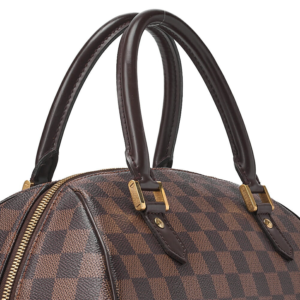 LOUIS VUITTON Damier Rivera MM Handbag N41434 Brown Gold-Tone Hardware, Pre-Owned