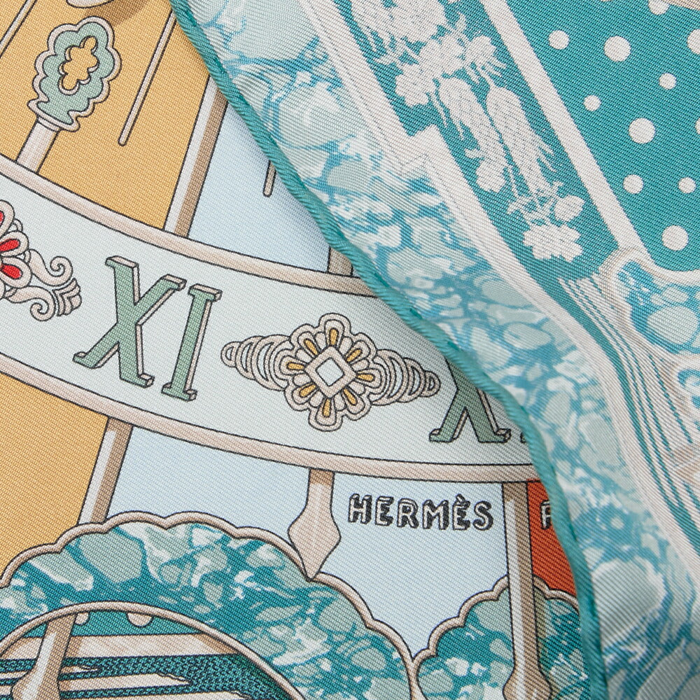 HERMES Carre 40 CARPE DIEM Enjoy Today's Day Scarf Multicolor-Tone, Pre-Owned