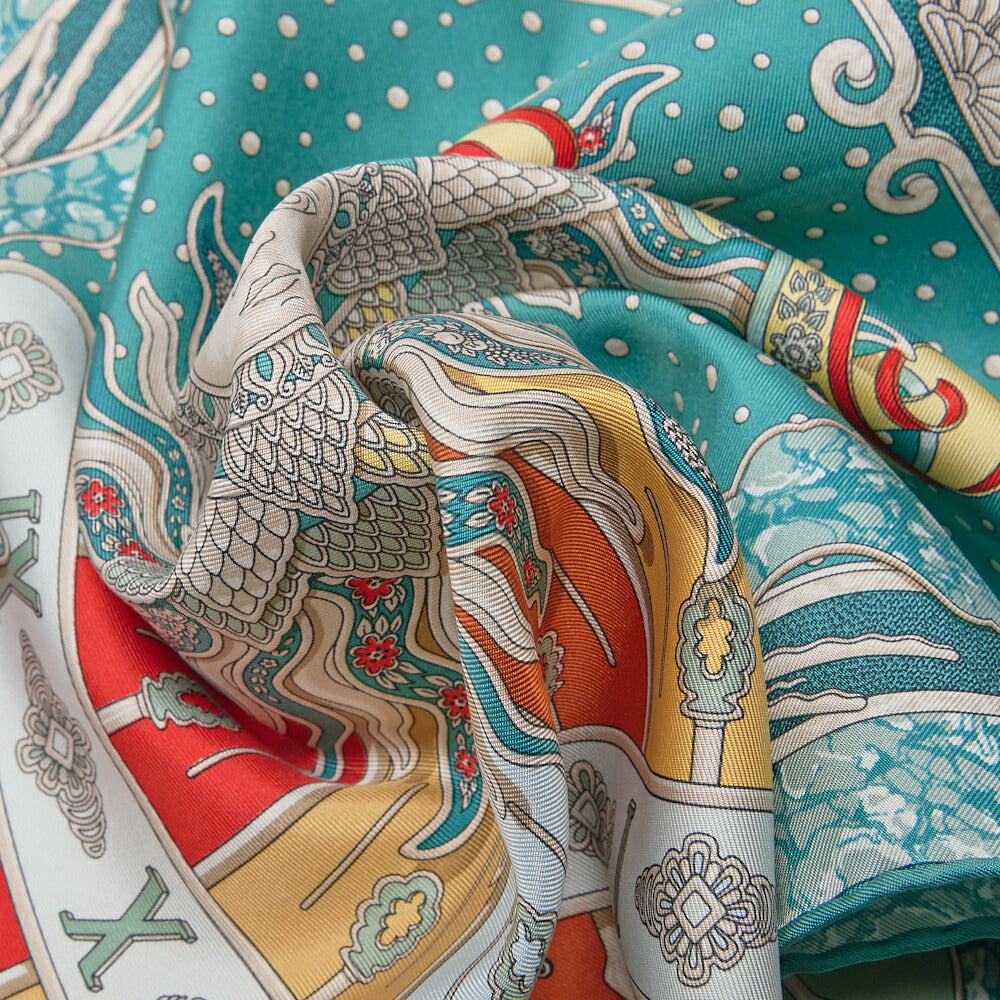 HERMES Carre 40 CARPE DIEM Enjoy Today's Day Scarf Multicolor-Tone, Pre-Owned