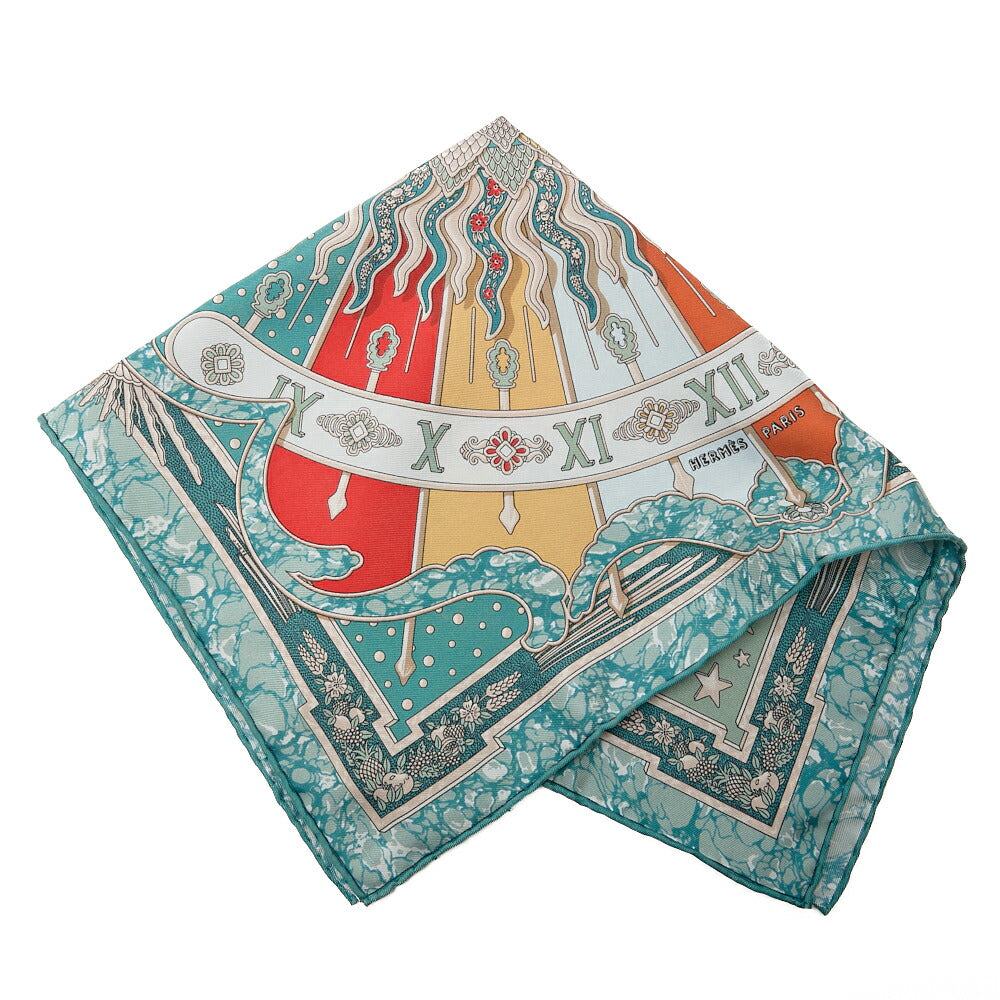 HERMES Carre 40 CARPE DIEM Enjoy Today's Day Scarf Multicolor-Tone, Pre-Owned
