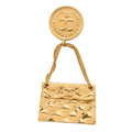 CHANEL Coco Mark Matrasse Bag Pattern 23 Brooch GP (Gold Plated) Gold-Tone Hardware, Pre-Owned