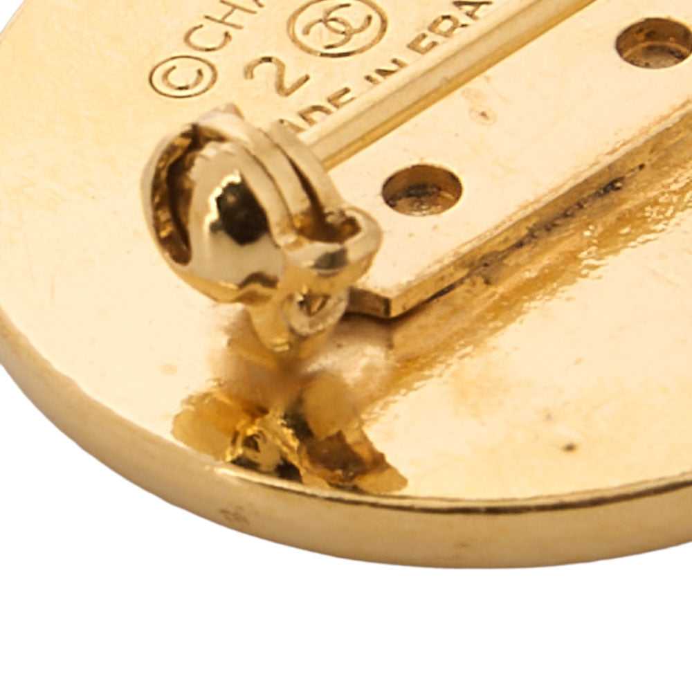 CHANEL Coco Mark Matrasse Bag Pattern 23 Brooch GP (Gold Plated) Gold-Tone Hardware, Pre-Owned