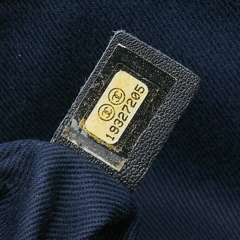 CHANEL Ultra Stitch Matelasse Chain Shoulder Bag Single Flap Leather Navy Gold-Tone Hardware, Pre-Owned