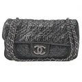 CHANEL Enamel Camellia Line Single Chain Shoulder Purple Silver-Tone Hardware, Pre-Owned
