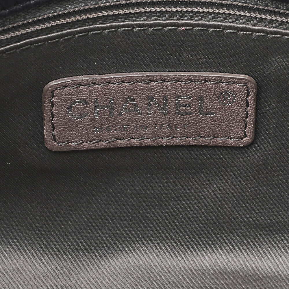 CHANEL Enamel Camellia Line Single Chain Shoulder Purple Silver-Tone Hardware, Pre-Owned