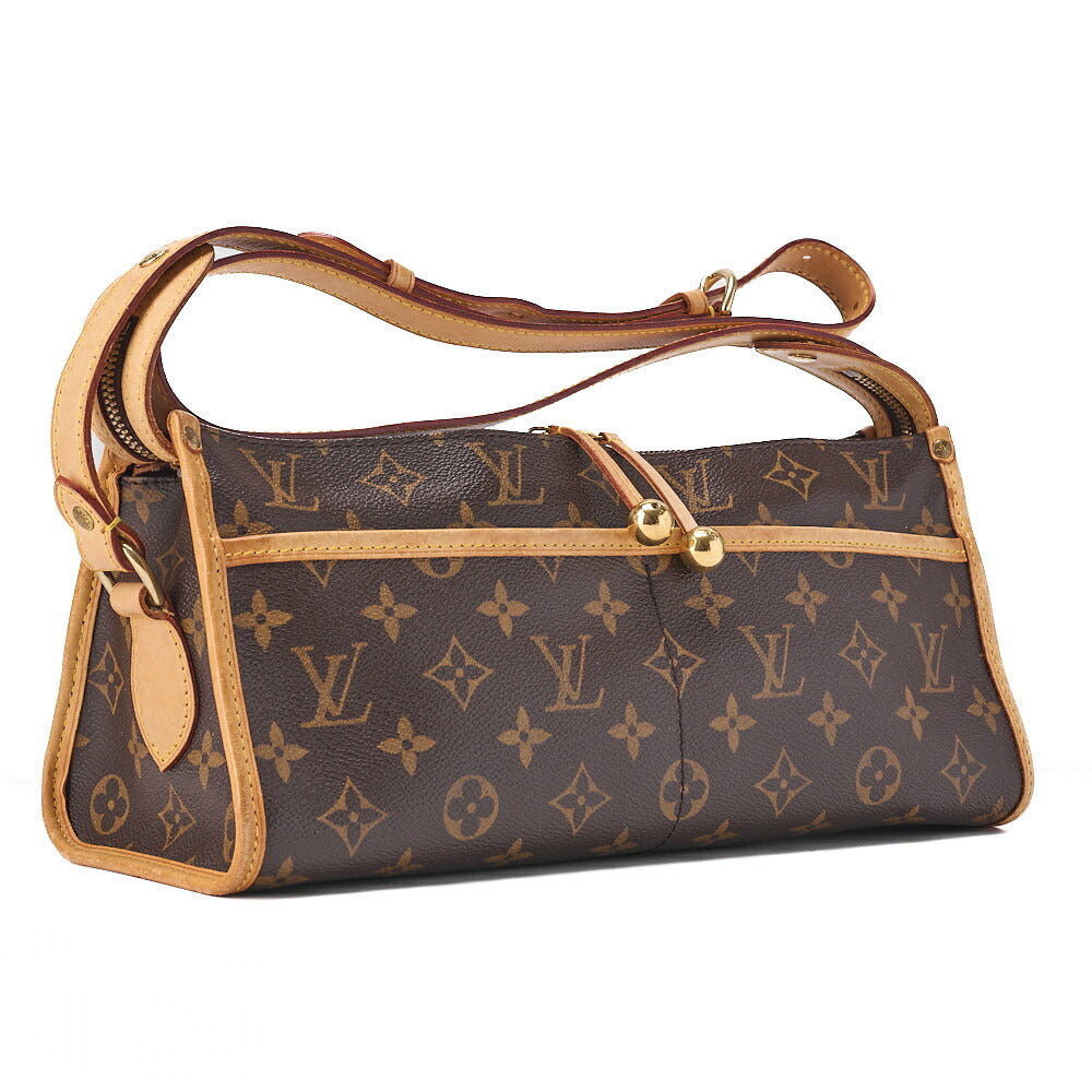 LOUIS VUITTON  Shoulder Bag Monogram Popin Couron Shoulder M40008 Brown Gold-Tone Hardware, Pre-Owned