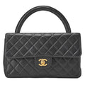 CHANEL Handbag Matelasse Parent and Child Bag Parents Only Lambskin Black Gold-Tone Hardware, Pre-Owned