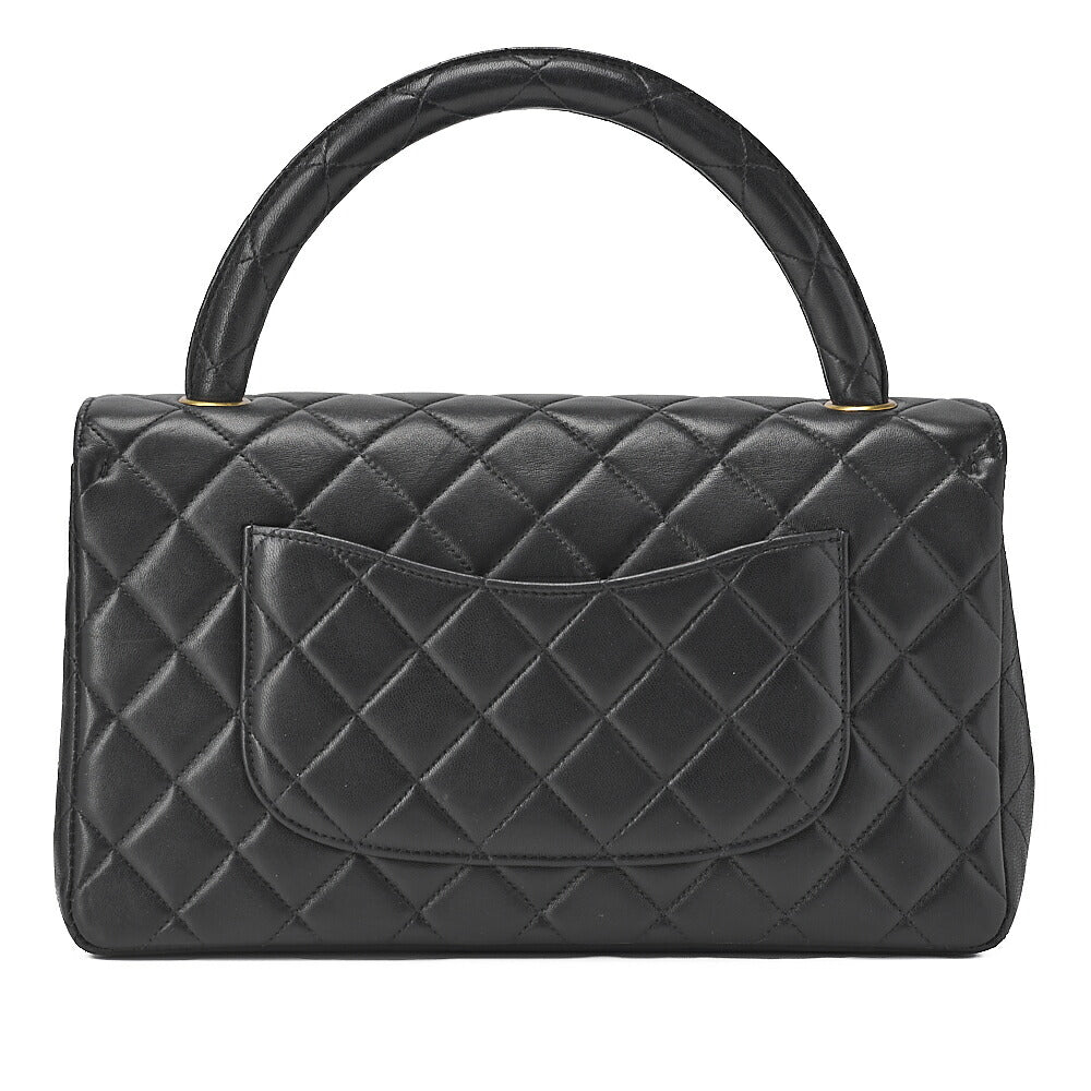 CHANEL Handbag Matelasse Parent and Child Bag Parents Only Lambskin Black Gold-Tone Hardware, Pre-Owned