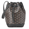 GOYARD Petit Flo Bucket Shoulder Coated Canvas Black Silver-Tone Hardware, Pre-Owned