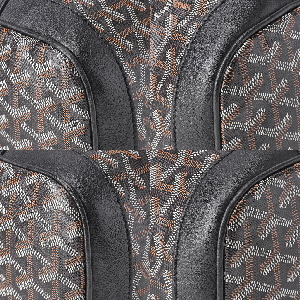 GOYARD Petit Flo Bucket Shoulder Coated Canvas Black Silver-Tone Hardware, Pre-Owned
