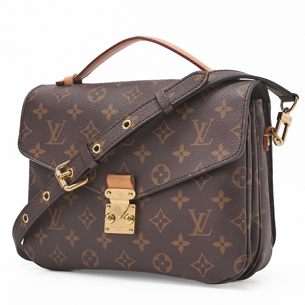 LOUIS VUITTON Louis Vuitton Handbag Monogram Pochette Mtis MM 2WAY Shoulder M44875 Brown Gold-Tone Hardware, Pre-Owned