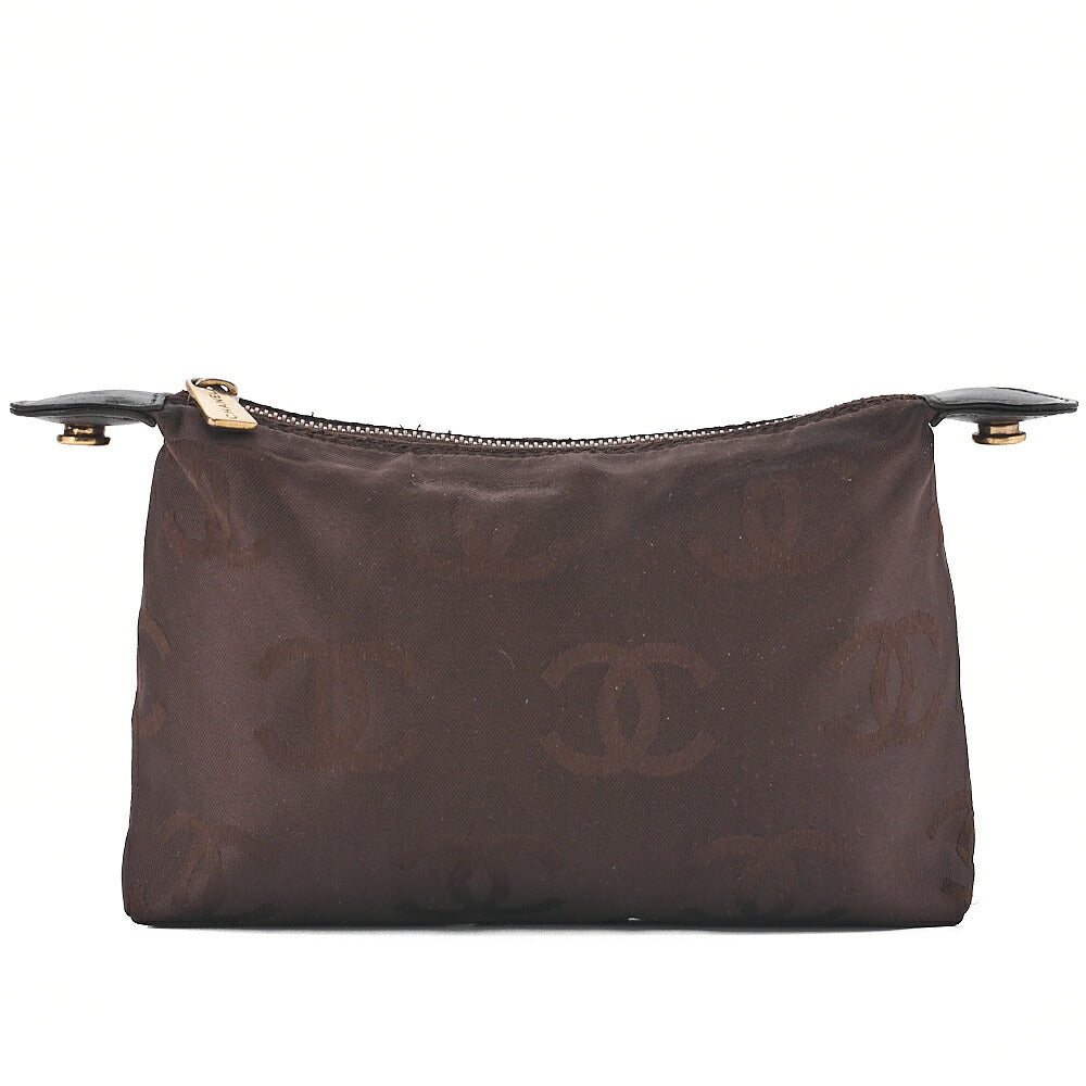CHANEL Lambskin Chevron Cocomark Chain Shoulder Dark Brown Gold-Tone Hardware, Pre-Owned