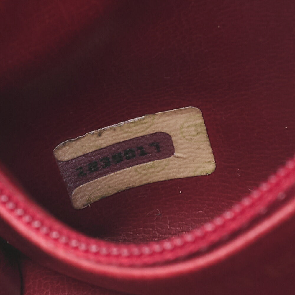 CHANEL Waist Bag Matelasse Turnlock Round Caviar Skin Red Gold-Tone Hardware, Pre-Owned