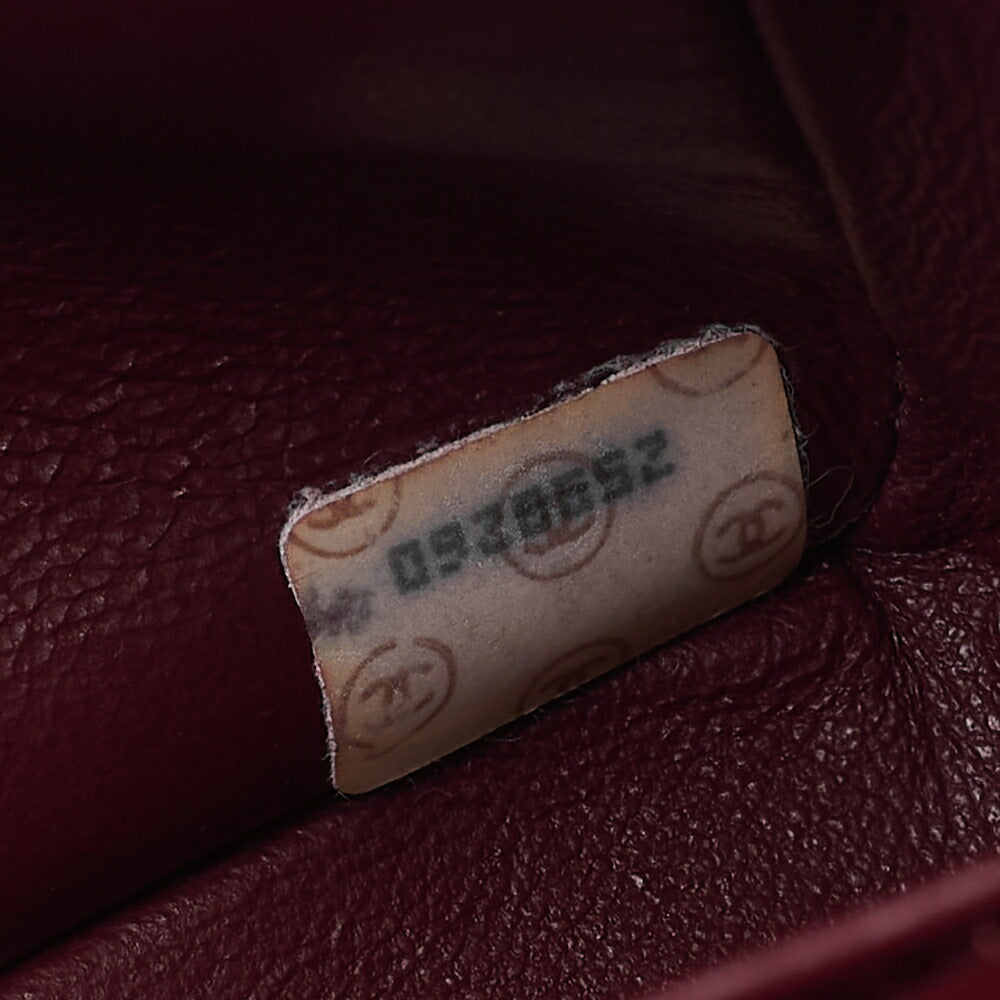 CHANEL Lambskin Matelasse 25cm Double Flap Chain Shoulder Black Gold-Tone Hardware, Pre-Owned