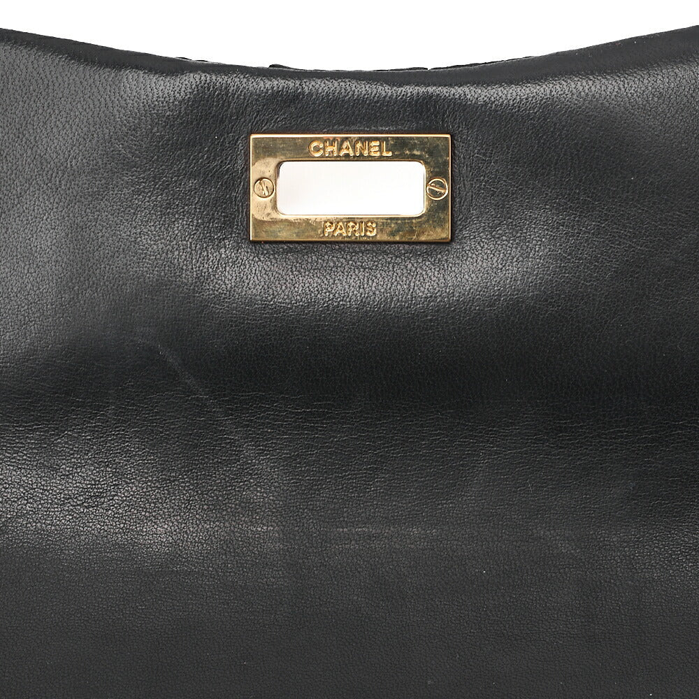 CHANEL Mademoiselle Coco Mark Turnlock Chain Shoulder Lambskin Black Gold-Tone Hardware, Pre-Owned