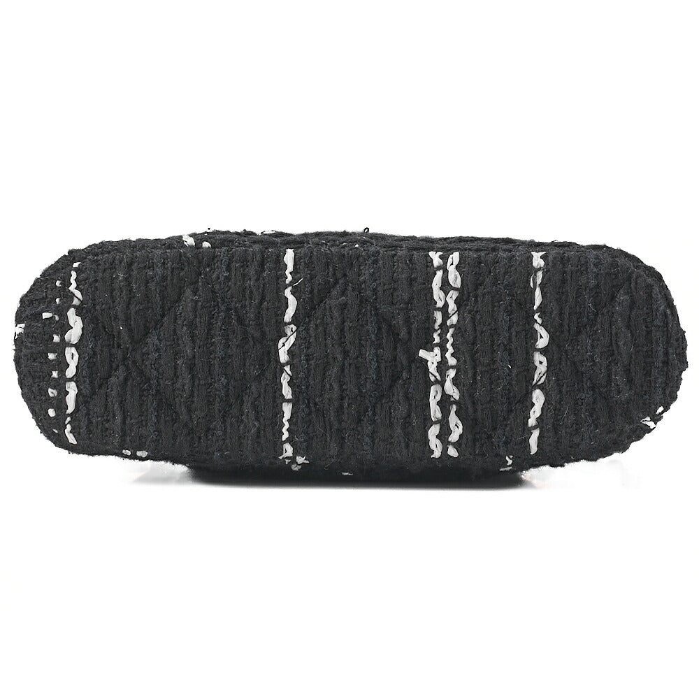 CHANEL Tweed Matelasse Cocomark Mini Chain Shoulder Multicolor Black x White Gold-Tone Hardware, Pre-Owned
