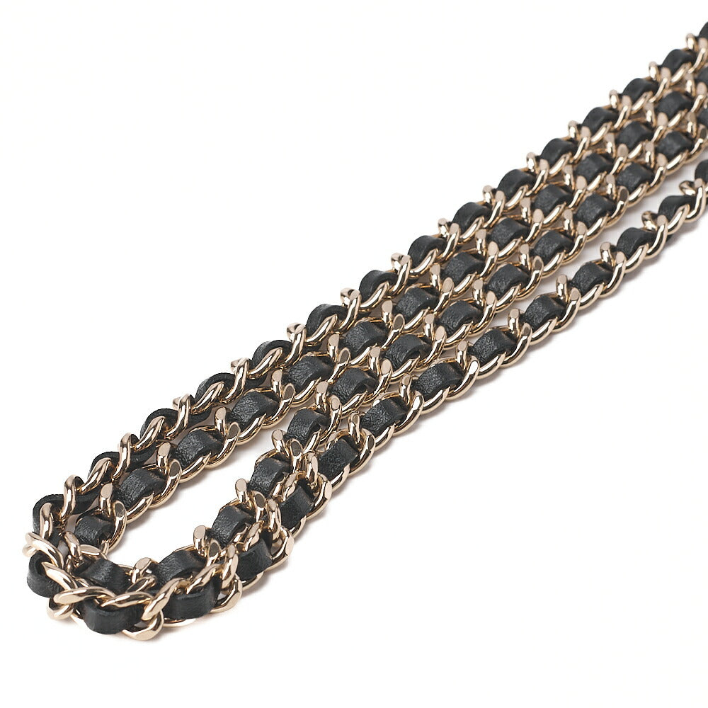 CHANEL Tweed Matelasse Cocomark Mini Chain Shoulder Multicolor Black x White Gold-Tone Hardware, Pre-Owned