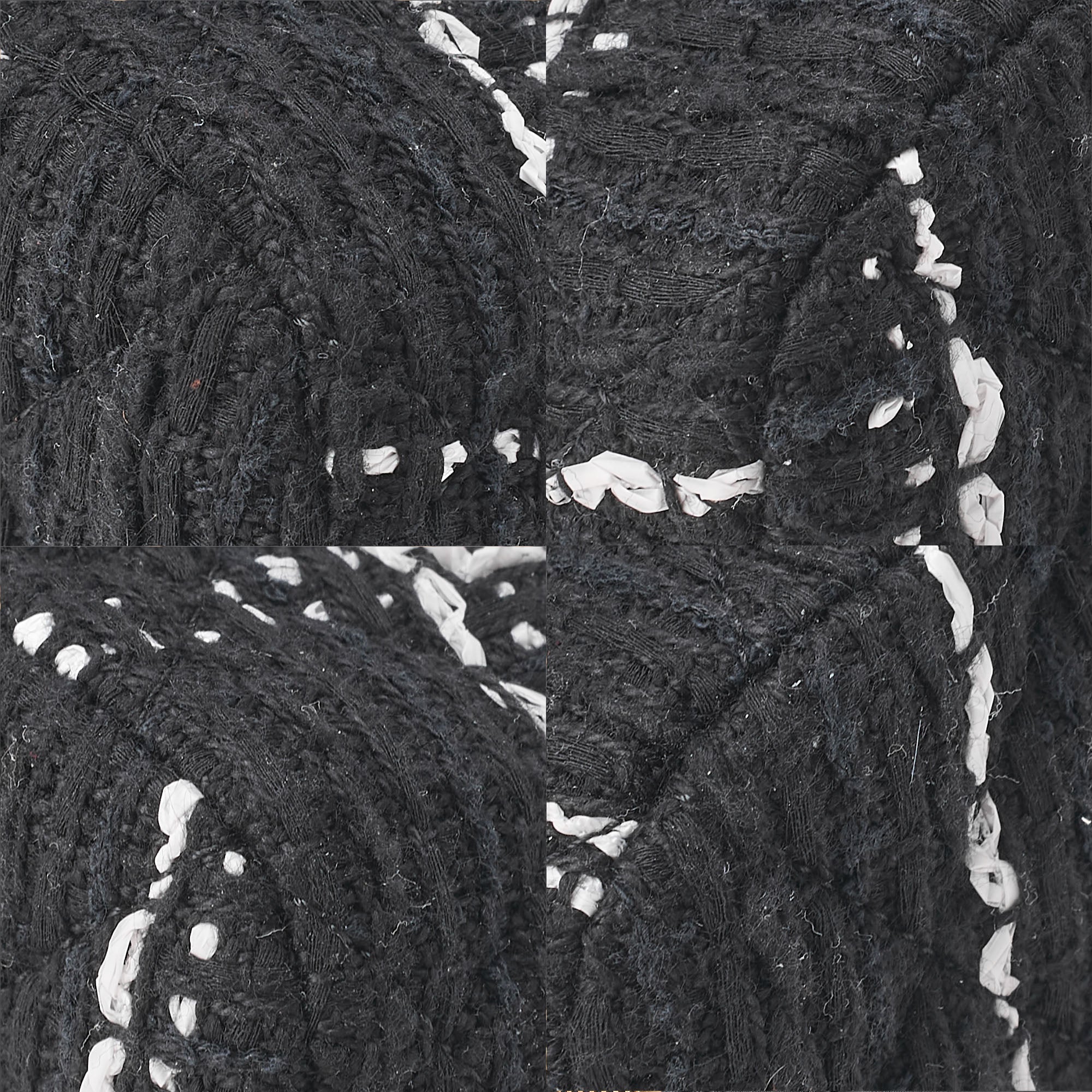 CHANEL Tweed Matelasse Cocomark Mini Chain Shoulder Multicolor Black x White Gold-Tone Hardware, Pre-Owned