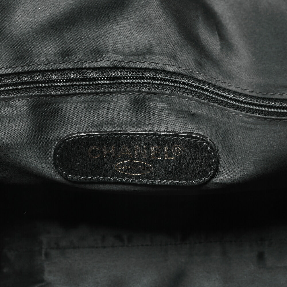 CHANEL Caviar Skin Coco Mark 2WAY Shoulder Boston Black Gold-Tone Hardware, Pre-Owned