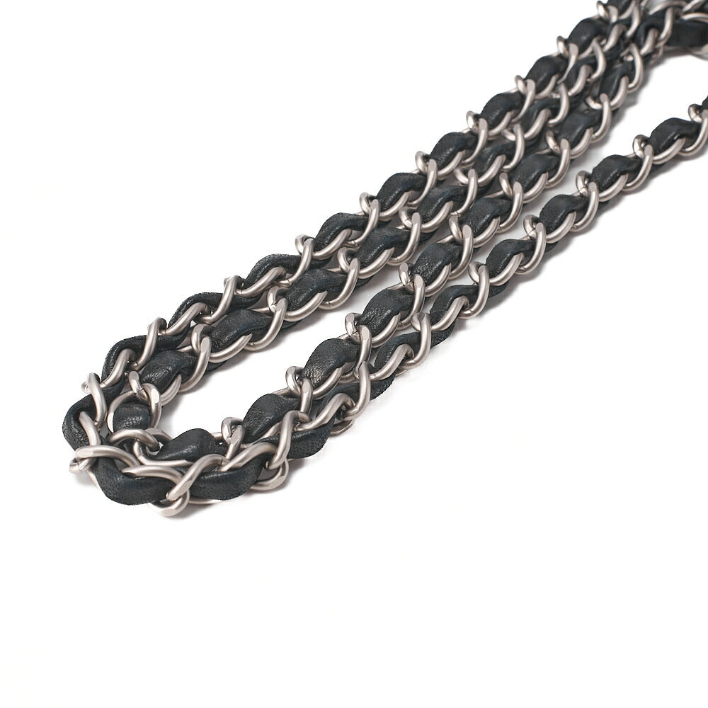 CHANEL Chocolate Bar 2.55 Multi-Pocket Chain Shoulder Lambskin Black Silver-Tone Hardware, Pre-Owned