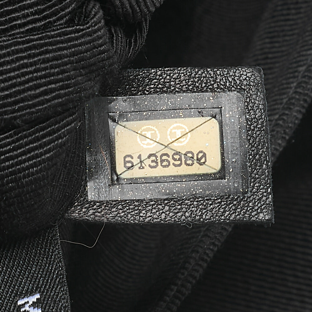 CHANEL Chocolate Bar 2.55 Multi-Pocket Chain Shoulder Lambskin Black Silver-Tone Hardware, Pre-Owned