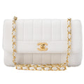CHANEL Mademoiselle Turnlock Chain Shoulder Lambskin White Gold-Tone Hardware, Pre-Owned