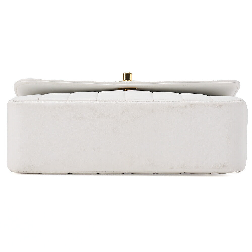 CHANEL Mademoiselle Turnlock Chain Shoulder Lambskin White Gold-Tone Hardware, Pre-Owned