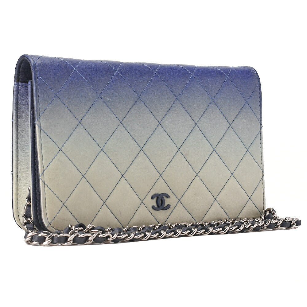 CHANEL Matelasse Gradient Chain Wallet Lambskin Multicolor Silver-Tone Hardware, Pre-Owned