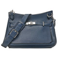 HERMES Gypsy 31 Tryon Clemence Shoulder Bag Blue Saphir Silver-Tone Hardware, Pre-Owned