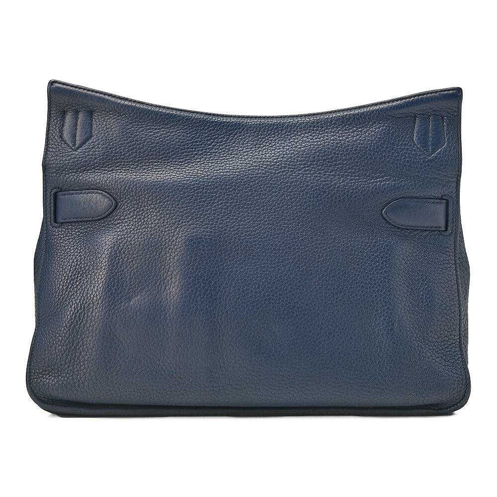 HERMES Gypsy 31 Tryon Clemence Shoulder Bag Blue Saphir Silver-Tone Hardware, Pre-Owned