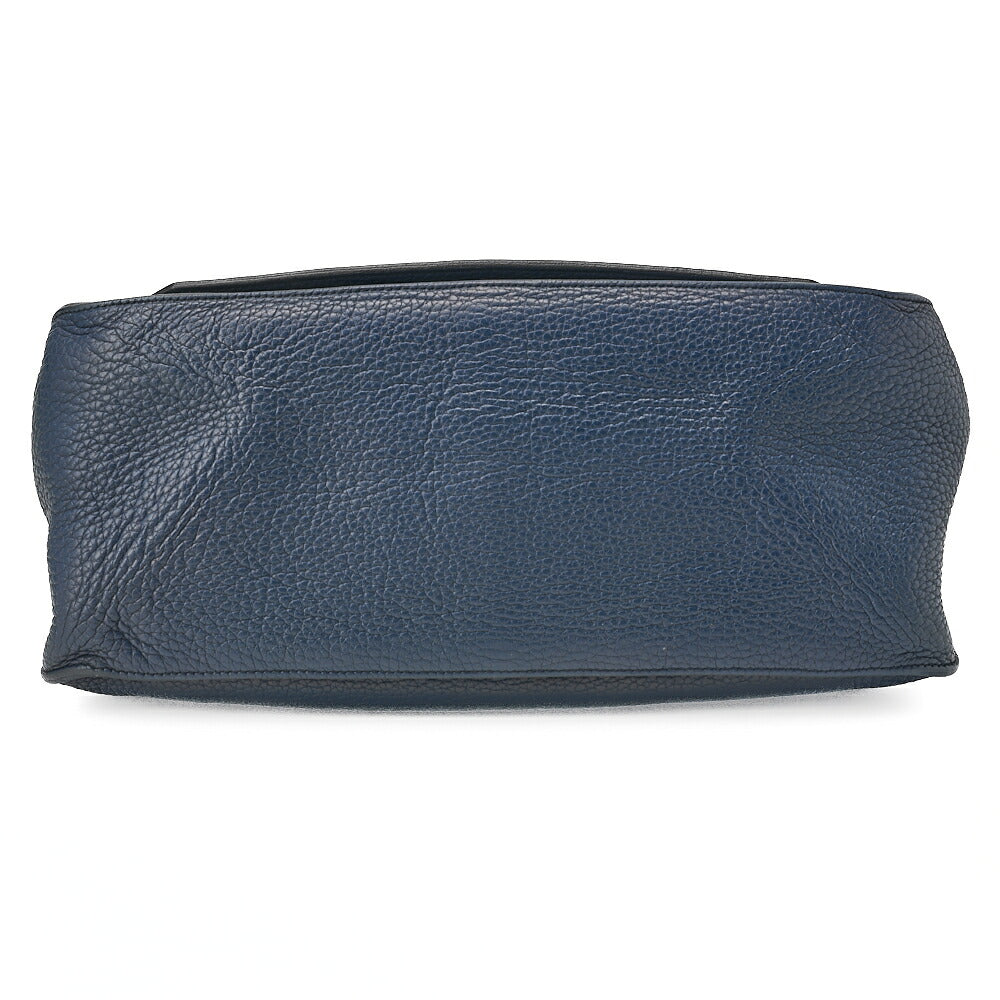 HERMES Gypsy 31 Tryon Clemence Shoulder Bag Blue Saphir Silver-Tone Hardware, Pre-Owned