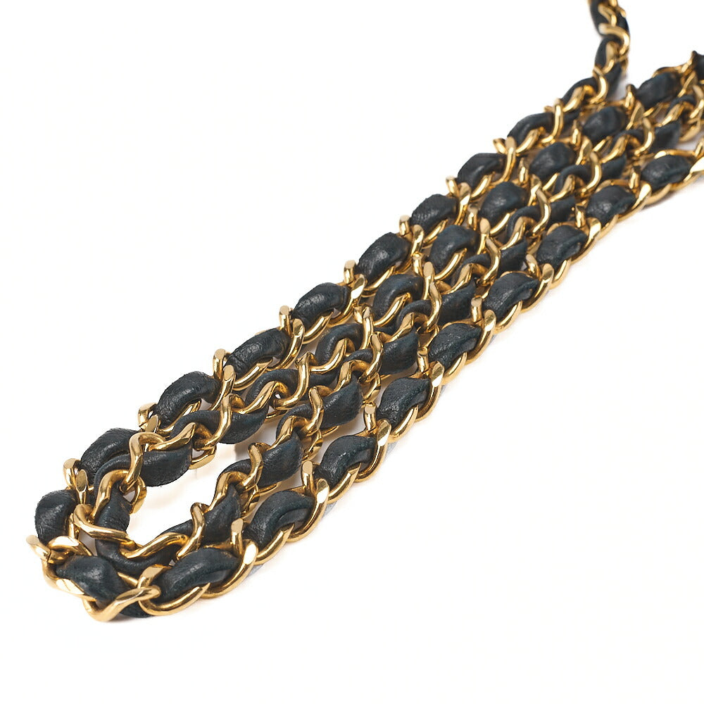 CHANEL Matelasse Big Coco V-Flap Single Push Lock Chain Shoulder Lambskin Black Gold-Tone Hardware, Pre-Owned