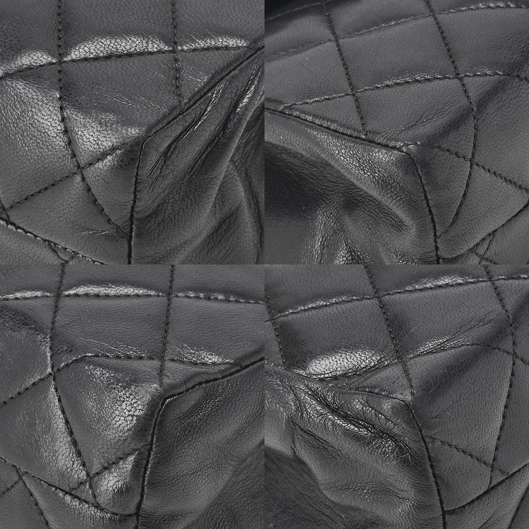 CHANEL Matelasse Big Coco V-Flap Single Push Lock Chain Shoulder Lambskin Black Gold-Tone Hardware, Pre-Owned