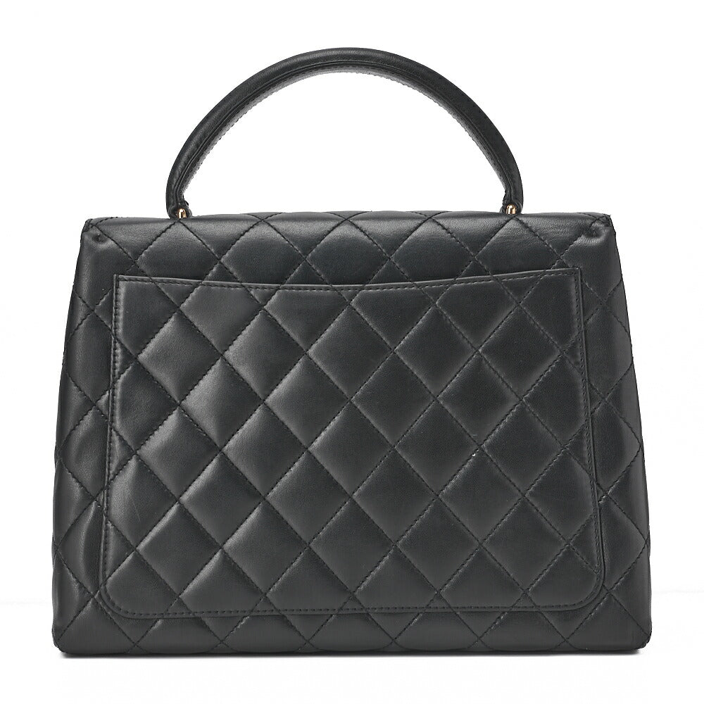 CHANEL Handbag Matelasse Turnlock Kelly Shape Lambskin Black Gold-Tone Hardware, Pre-Owned