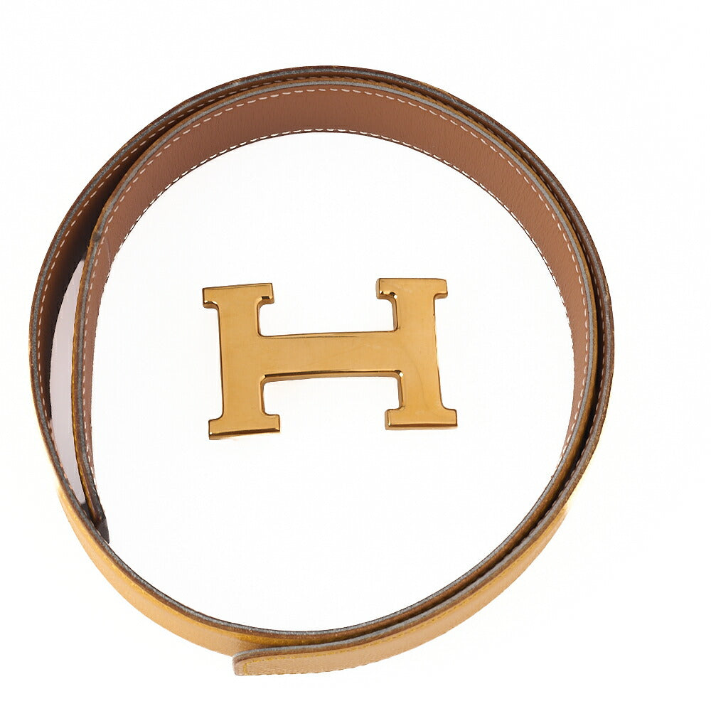 HERMES H Belt Stolier Belt 75 Epson Jaune x Swift (Gold-Tone Hardware, Pre-Owned