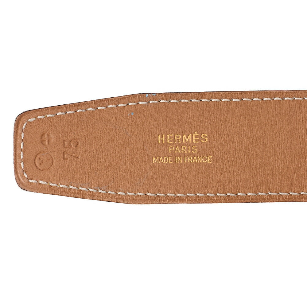 HERMES H Belt Stolier Belt 75 Epson Jaune x Swift (Gold-Tone Hardware, Pre-Owned
