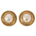 CHANEL Faux Pearl Earrings 25 GP Gold (Gold Plated) Gold-Tone Hardware, Pre-Owned
