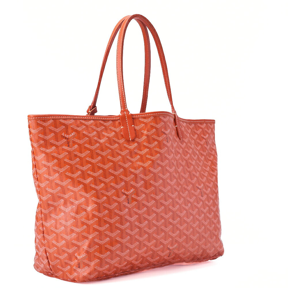 GOYARD [Goyard] Saint-Louis PM Tote Bag Coated Canvas Orange Silver-Tone Hardware, Pre-Owned