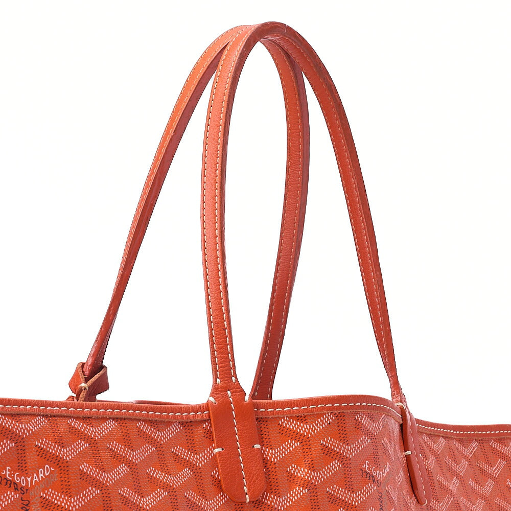 GOYARD [Goyard] Saint-Louis PM Tote Bag Coated Canvas Orange Silver-Tone Hardware, Pre-Owned