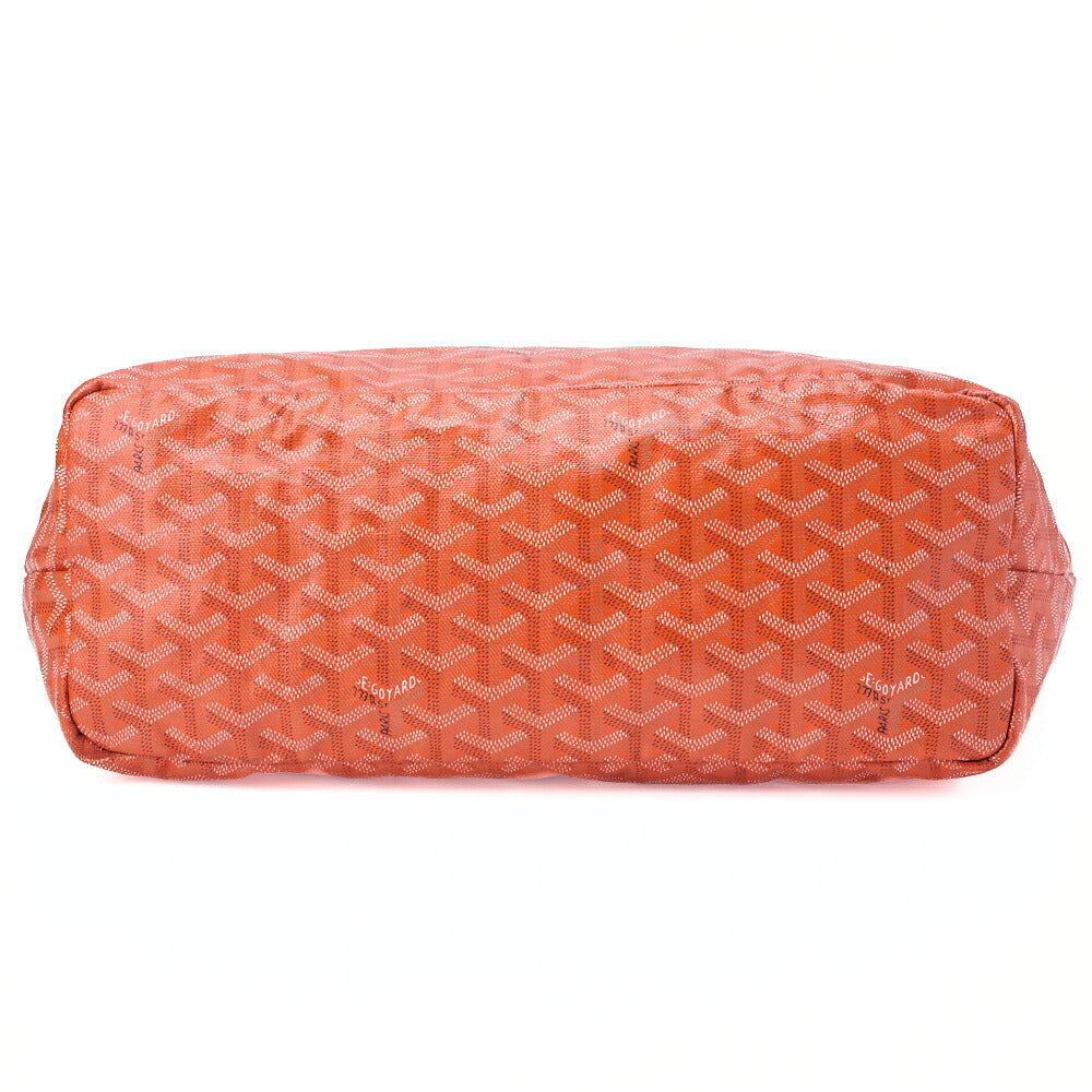 GOYARD [Goyard] Saint-Louis PM Tote Bag Coated Canvas Orange Silver-Tone Hardware, Pre-Owned