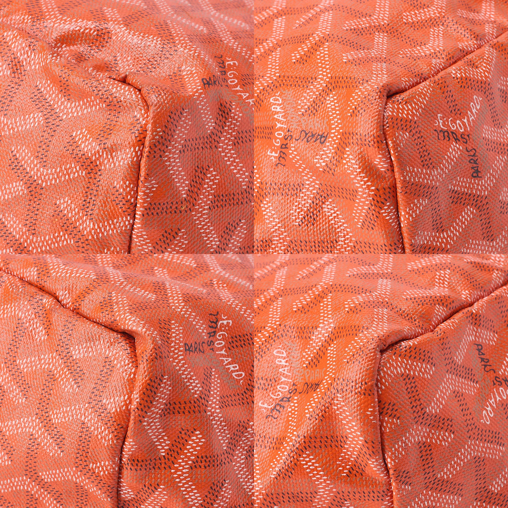 GOYARD [Goyard] Saint-Louis PM Tote Bag Coated Canvas Orange Silver-Tone Hardware, Pre-Owned