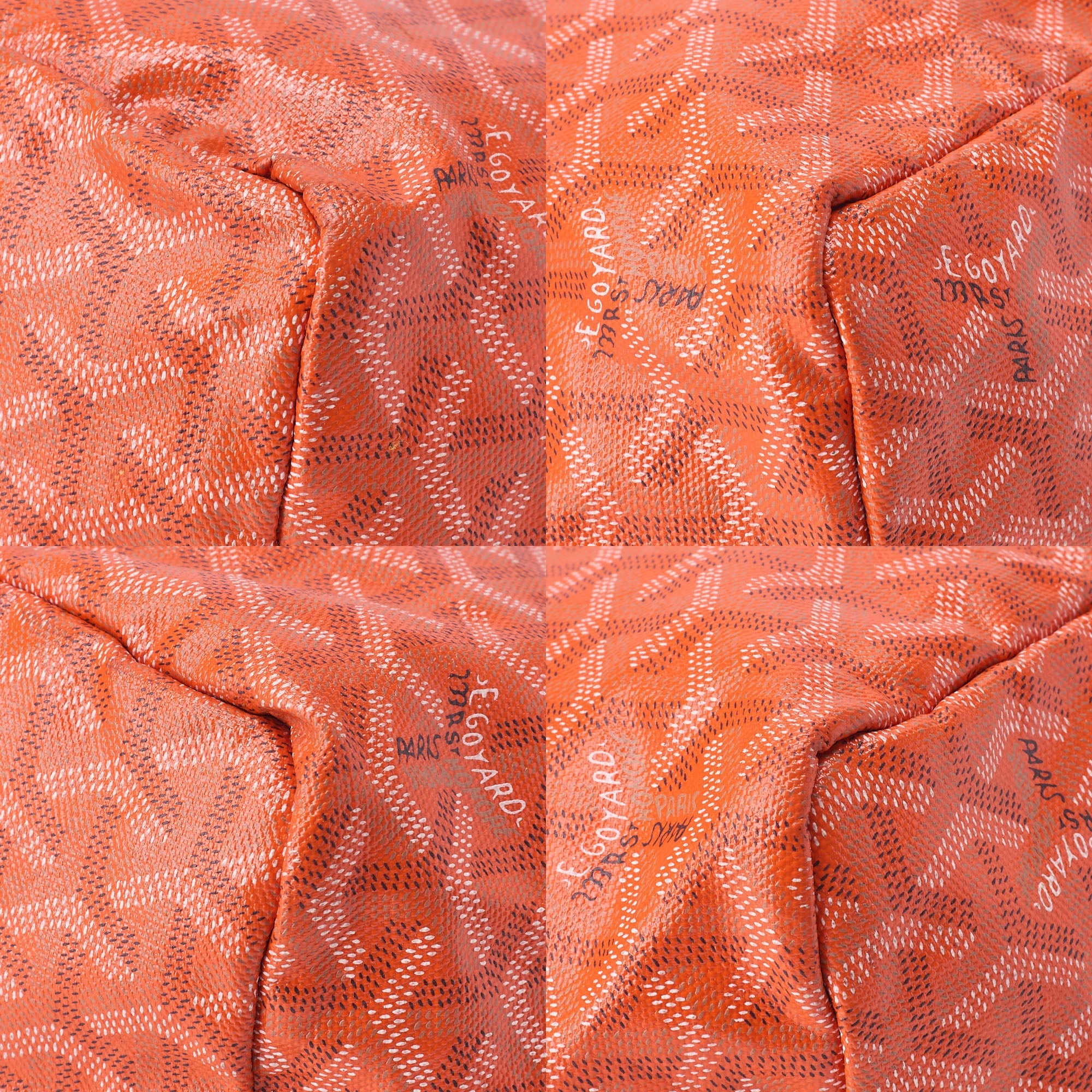 GOYARD [Goyard] Saint-Louis PM Tote Bag Coated Canvas Orange Silver-Tone Hardware, Pre-Owned