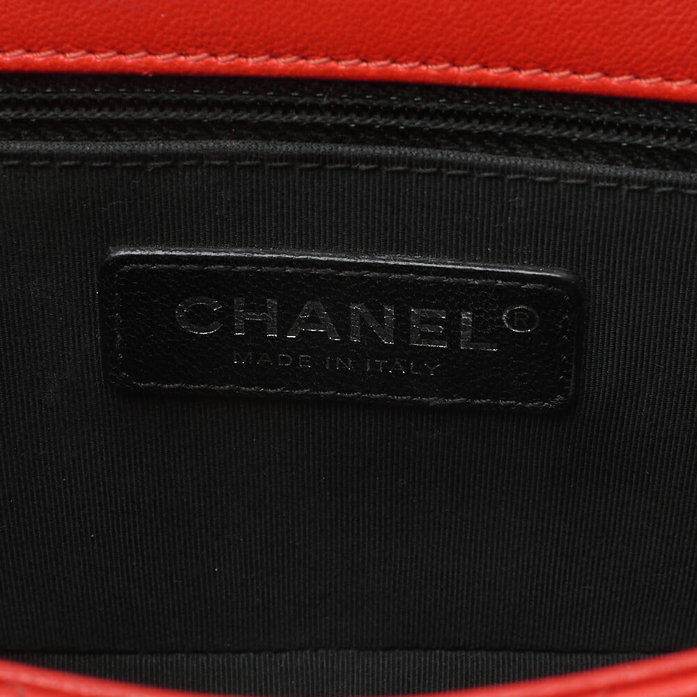 CHANEL Shoulder Bag Matelasse Single Flap Turnlock Lambskin Bicolor Silver-Tone Hardware, Pre-Owned