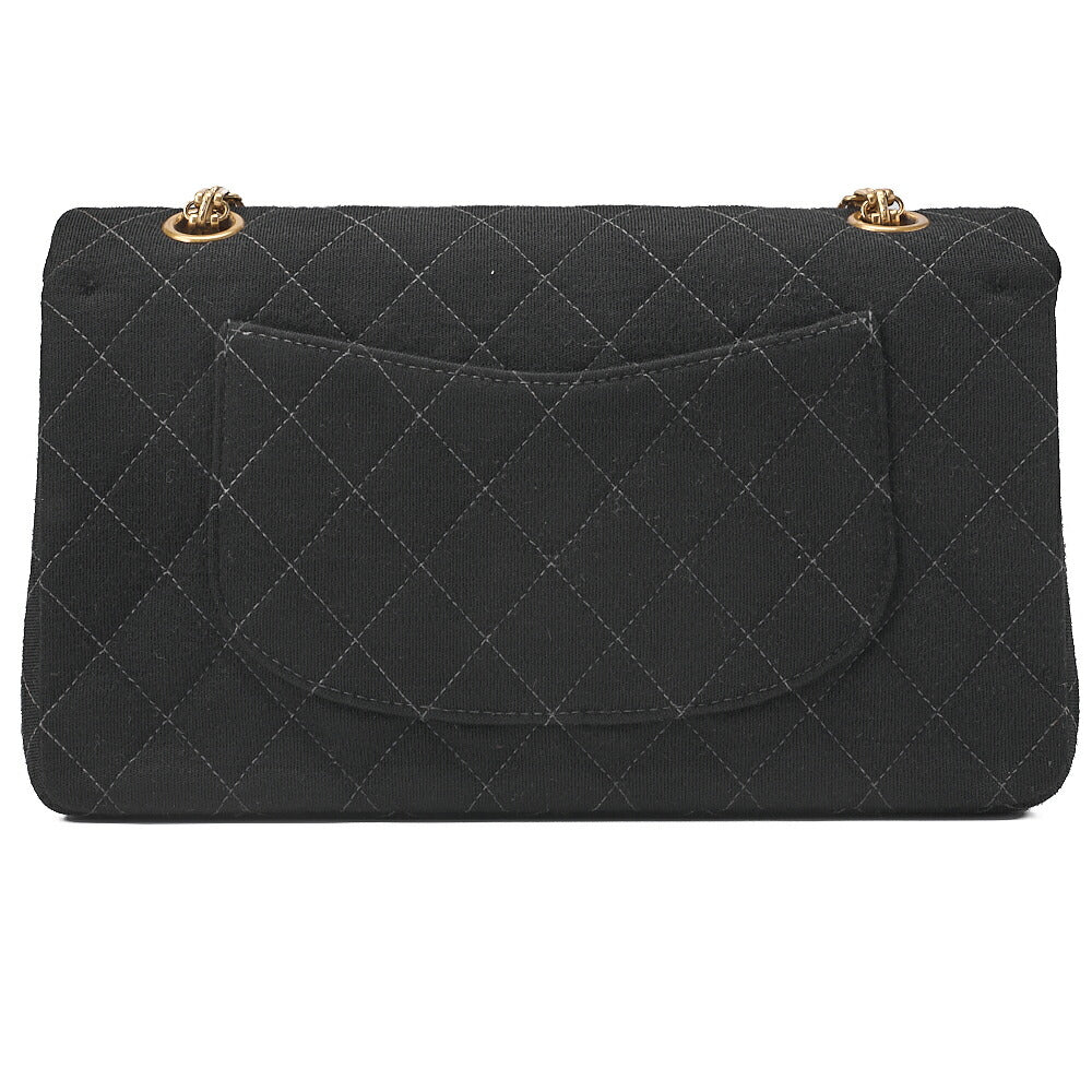 CHANEL Chain Shoulder Bag Matelasse 2.55 Double Flap Cotton Black (Champagne Gold Fittings) Women's Bag Women's [Used] [Free Shipping] [SS]