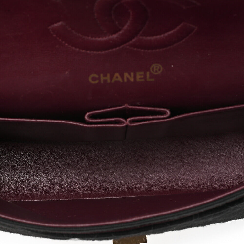 CHANEL Chain Shoulder Bag Matelasse 2.55 Double Flap Cotton Black (Champagne Gold Fittings) Women's Bag Women's [Used] [Free Shipping] [SS]