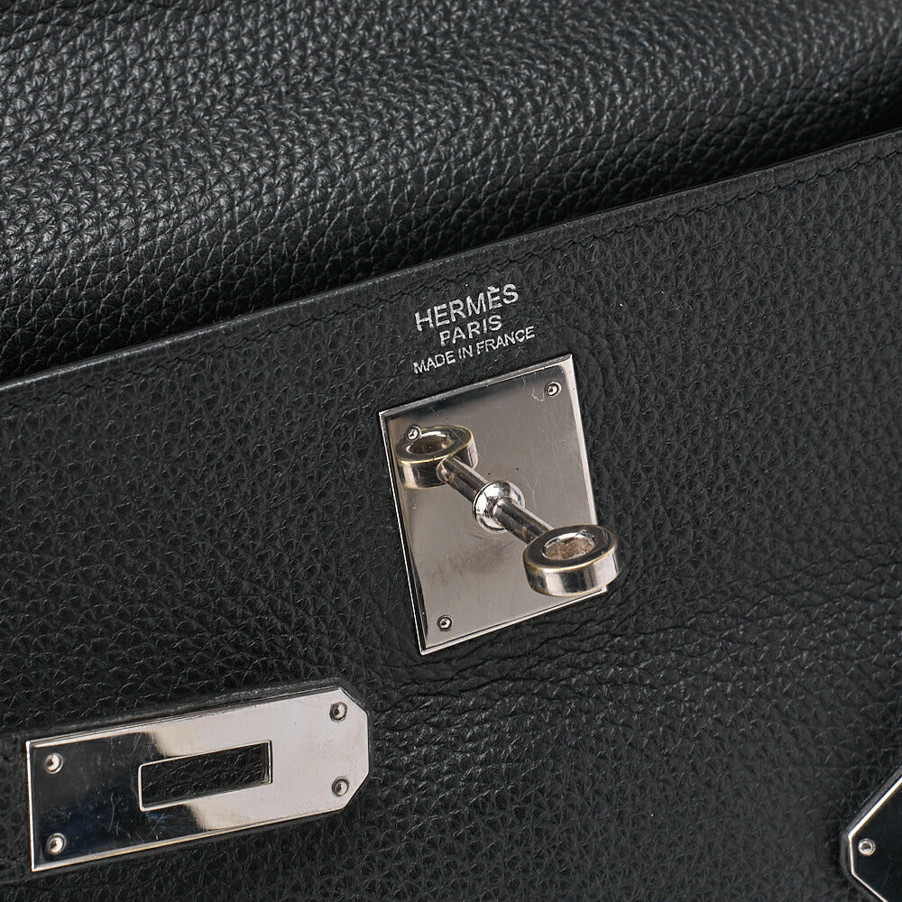 HERMES Kelly 32 Inseam Tryon 2way Shoulder Bag Black Silver-Tone Hardware, Pre-Owned
