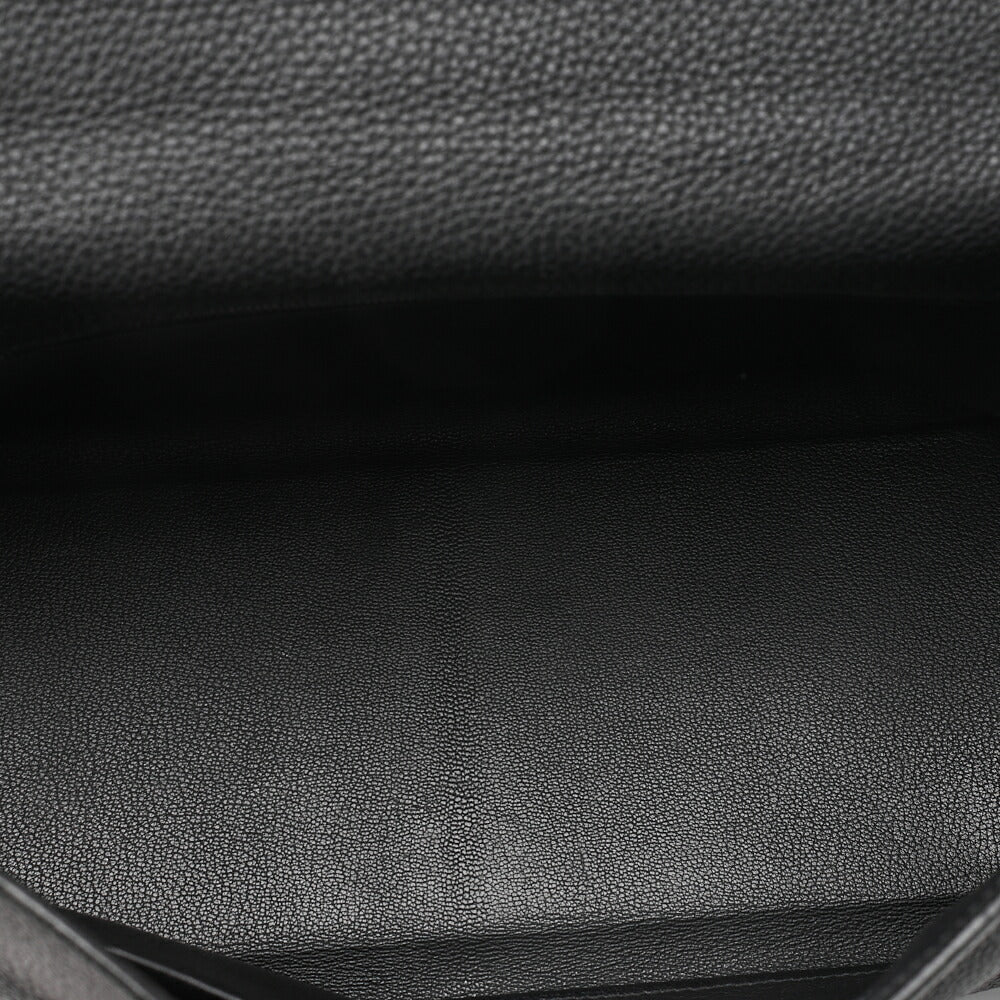 HERMES Kelly 32 Inseam Tryon 2way Shoulder Bag Black Silver-Tone Hardware, Pre-Owned