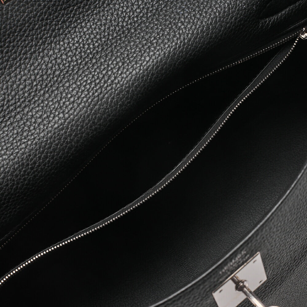 HERMES Kelly 32 Inseam Tryon 2way Shoulder Bag Black Silver-Tone Hardware, Pre-Owned