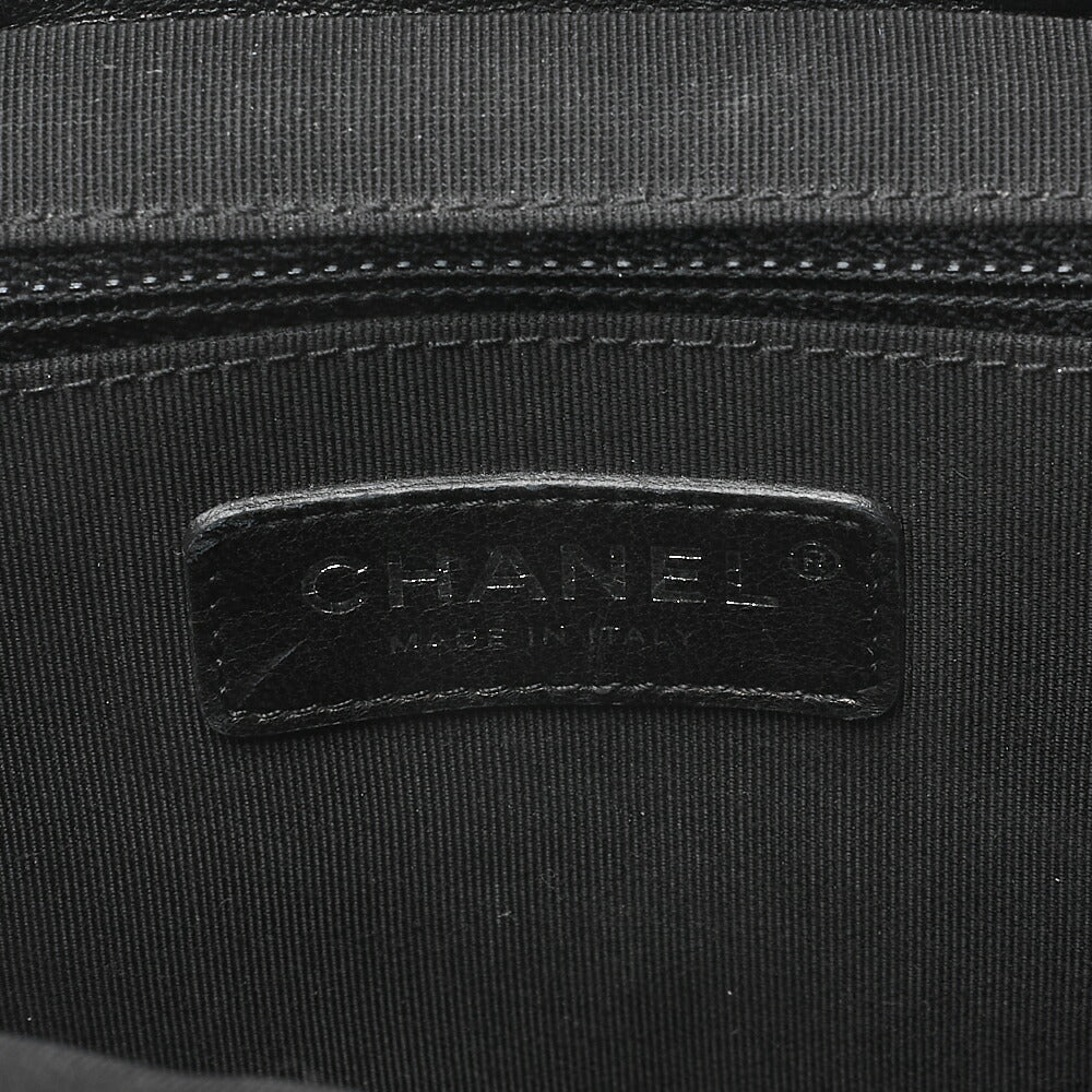 CHANEL Lambskin MatelasseTurnlock Chain Backpack Black X Multicolor Silver-Tone Hardware, Pre-Owned